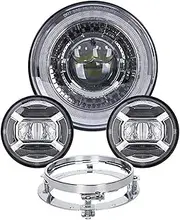 Motorcycle Headlight For Motorcycle Halo Ring DRL Auxiliary Motor Led Fog Lights Davidson Headlight 7 Inch Round Led Headlights