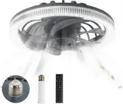 Socket Fan Light - Ceiling Fan with Light and Remote, E26/E27/B22 Plug in Fan