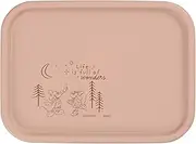 Canoe 74456 Disney Mickey Adventure Antibacterial Microwave Compatible Tray, S, 9.6 x 7.1 inches (24.3 x 18 cm), Pink