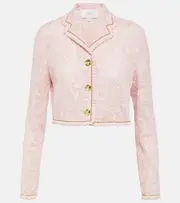 [Giambattista Valli] Giambattista Valli Cropped lace jacket AU 12 pink