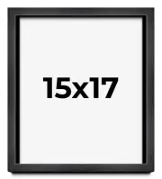 15x17 Shadow Box Frame Grey Charcoal Black | 0.875 Inches Deep | Solid Wood Shad