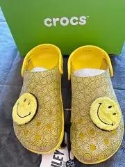 CROCS X SMILEY Collaboration Translucent Clogs Women 11 / Men 9 Limited Edition