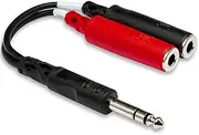 Hosa YPP-117 1/4 inch TRS to Dual 1/4 inch TSF Stereo Breakout Cable