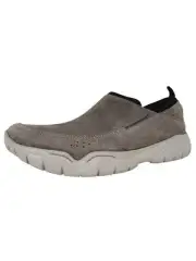Crocs Mens Swiftwater Suede Moc Toe Loafer Shoes, Charcoal/Smoke, US 7