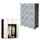Foret DIY 12 Cube Storage Cabinet Compartment Cupboard Wardrobe Rack Shelf XL
