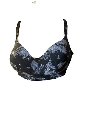 TORRID DREAM WIRE-FREE PUSH-UP PLUNGE BLACK BRA 40D NEW