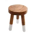 Teak 12" Round Dip Dyed Wood Plant Stand Wood Accent Stool |Accent Table |Side