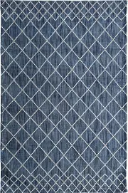Cross Blue Wool Rug