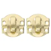 2Set Retro Toggle Hasp Latch, Duckbilled Iron Latch (20x20mm, Gold)