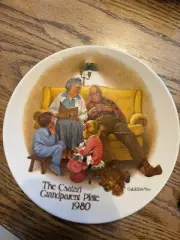 1980 KNOWLES THE CSATARI GRANDPARENT "THE BEDTIME STORY" PLATE, #13734F