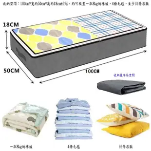 【月陽】長100CM竹炭棉被衣物床下收納袋整理箱(N90L)