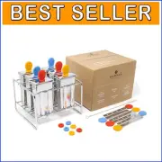 Family-Friendly Eco Popsicle Molds - 6 Stainless Steel Makers & Bonus Recipes