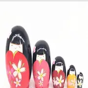 Nesting Dolls Nesting Dolls 5 Pcs/Set Japanese Style Clothes Hand Painted Home Decor Birthday Gifts Baby Toys Matryoshka Wooden Stacking Dolls Educational