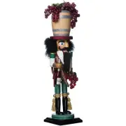 Hollywood Wine Barrel Hat Wooden 19 Inch Christmas Nutcracker HA0278 New
