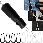 [Daily Treasures] DailyTreasures Button Hook and Zipper Pull, Button Hook Dressing Aid with 8Pcs Zipper Pulls, Button Assist Device with Non-Slip Ribbed Handle for Seniors, Arthritis Sufferers-Shirt, Dress, Collar