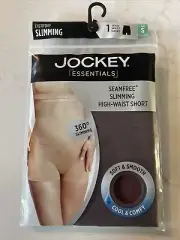 Womens Jockey Essentials Slimming Cool Touch High-Waist Short Brown Sz Small NWT