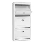 NNEDSZ Shoe Cabinet Shoes Storage Rack White Organiser Shelf Cupboard 18 Pairs D