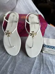 Tory Burch Capri T-Straps Thong Sandals/ New Ivory/ US 7.5M/$228