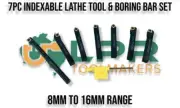 Indexable Lathe Tool & Boring Kit - 7pc in 10, 12 or 16mm Variations