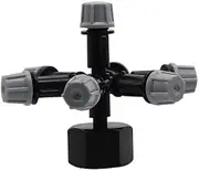 4Set 5/6/7-way Misting Grey Nozzle Kit 360 Degree Atomization Sprinklers 1/2" Thread Connectors Garden Irrigation Watering Tool(7-Way)