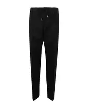 drawstring straight-leg trousers 3 Black