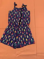 NWT GYMBOREE OUTLET ICE CREAM CONE PRINT 1 PIECE SHORTS ROMPER SZ 7
