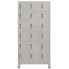 Office School Locker Cabinet 18 Lockable Doors Gym Metal Storage Durable Grey