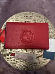 Gucci Soho Wallet on Chain Red Leather Cross Body Bag