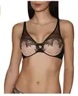 Aubade Passion Nocturne Triangle Plunge Bra NWT Black/Nude size 32C
