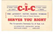 Vintage Ink Blotter The Co-operative Insurance Co. Adelaide Australia Blotter