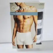 Calvin Klein Boxer Briefs Cotton Stretch 3-Pack Men's Size Small NEW Black Gray