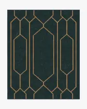 245' x 305' | Machine Washable Runner Rug | Kid & Pet Friendly | Indoor Rug | Bryant Marine Blue & Gold Flatwoven Rug by The Hiltons | Ruggable