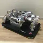 Powerful Hot Air Stirling Engine Model Toy Mini V-2 Engine Generator V2 Motor