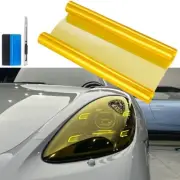Rollo Película Faro Niebla Luz Papel Ahumado Para Autos Lanzan Amarillo Vinilo