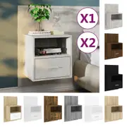 Bedside Tables Drawers Side Table Nightstand Wall Storage Cabinet 1/2x vidaXL
