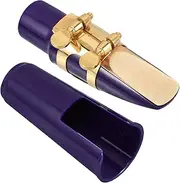 CIMAXIC 1 Set Alto Saxophone Mouthpiece Alto Mouthpiece Ligature Caps Sax Accessory Ligature Saxophone Instrument Repair Supplies Music Instrument Accessory Sax Mouthpiece Caps Blue Wood