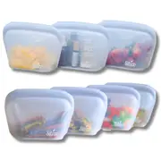 Sileco Reusable Silicone Veggie Steamer Size Trio (Pack of 3)