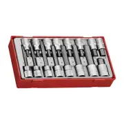Teng Tools TTHEX16 - 16 Piece 1/2 inch Drive Hex Bit Socket Set