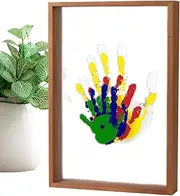 Clear Handprint Frame, Family Footprint Kit - Handprint Keepsake Frame, Expectation Frame, Family Handprint Kit, Fingerprint Keepsake Kit