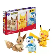 Pokemon Mega Construx Trio Pikachu Piplup Eevee Toys