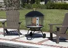 Portable Steel 28" Patio Fireplace Wood Burning Fire Pit Bowl with Spark Guard