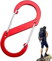 S Carabiner - Locking S Carabiner Hook | Aluminum Alloy Key Organization for Camping, Backpacking, Hiking, Outdoor