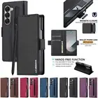 Leather Cover For Samsung Galaxy Z Fold 6/5/4/Shockproof Card Wallet Phone Case