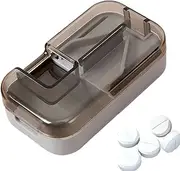 Pill Splitter with Centering Device,Small Pill Splitter Dose Tablet Cutter - Accurate Medicine Crusher Safety Guard Cut Tool for Tiny Medication