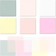 Temiary 6Pads Transparent Sticky Notes, Clear Sticky Note Waterproof See Through Memo Pad, Markers Stickers Translucent Index Book Tabs for Annotating Bible Study Supplies, 50Sheets/Pad