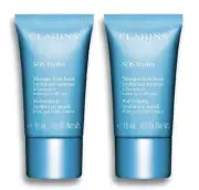 New Clarins SOS Hydra Refreshing Hydration Mask 15ml*2 = 30ml - Travel Size