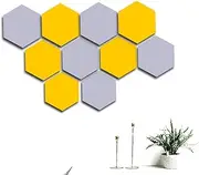 Hexagon Self Adhesive Acoustic Absorption Panels, 10Pcs Self-Adhesive Hexagon Acoustic Panels,Hexagon Acoustic Panels Self Adhesive Sound Proof Foam, Hexagon High Density Sound Acoustic Foam Panels