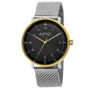 New Men's August Steiner AS8091SSG Swiss Quartz Black Dial Stainless Steel Watch