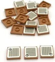 Lego 20 New Medium Nougat Tiles 2 x 2 w/ Super Mario Scanner Code Parts