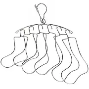 Junior Kids Size Sock Blockers and Laundry Drying Hanger Rack Stainless Steel...